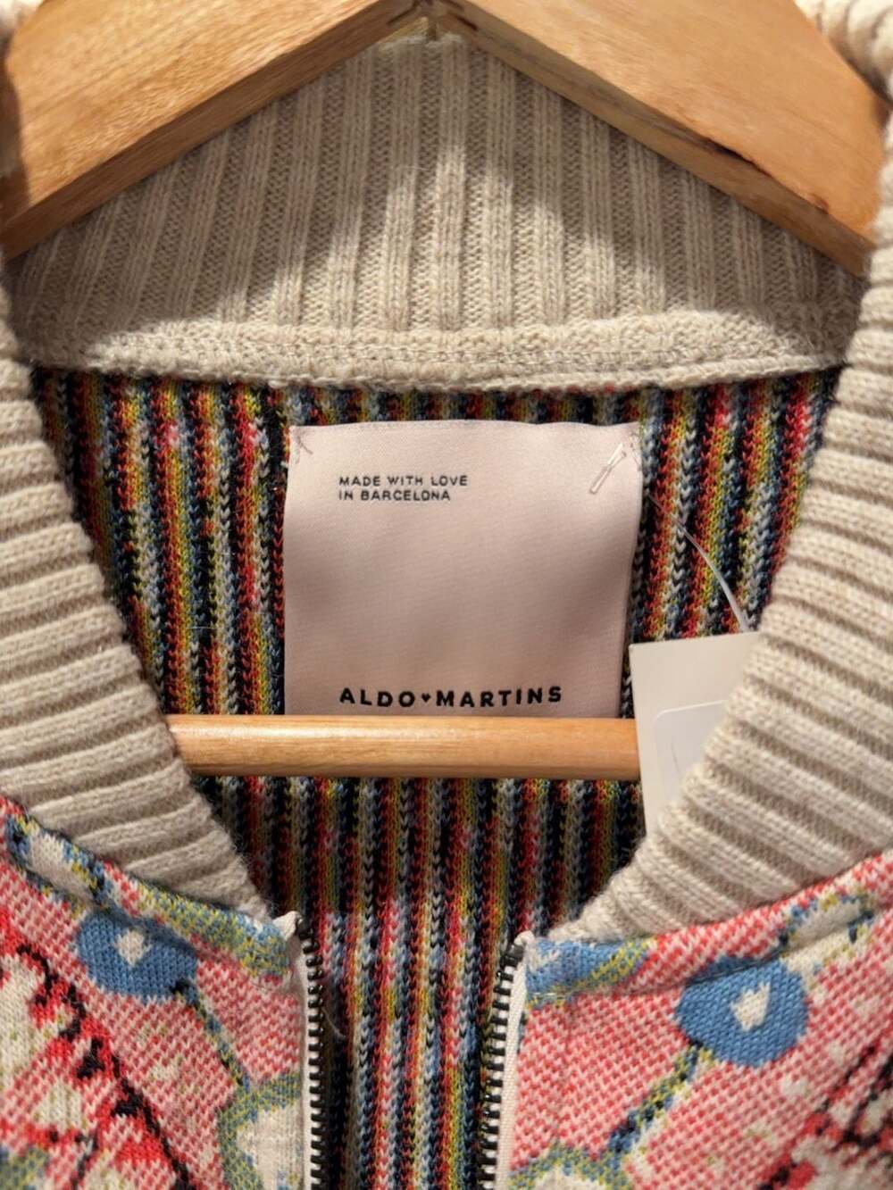 Aldo Martins x Sundance Ofelia Floral Knit Bomber Jacket - Picture 2 of 8